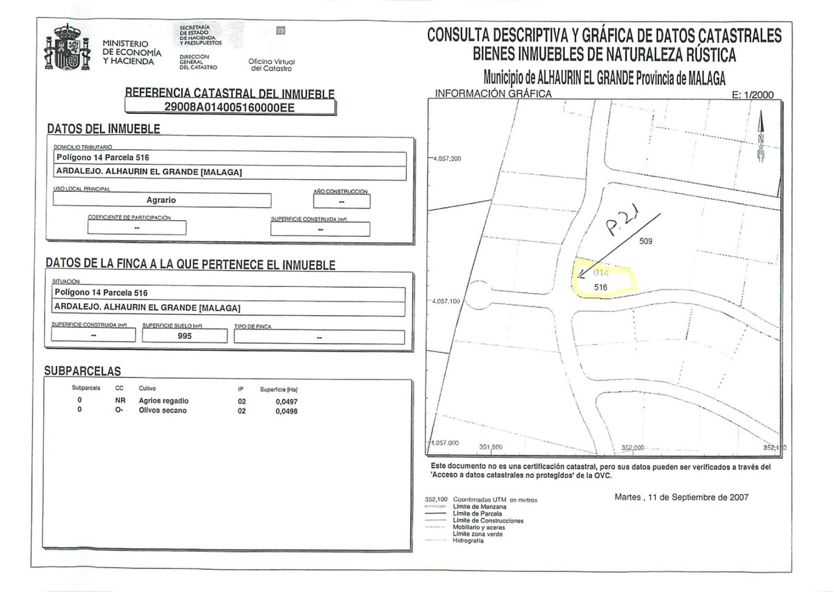 Размер собственного участка для продажи в Málaga 4